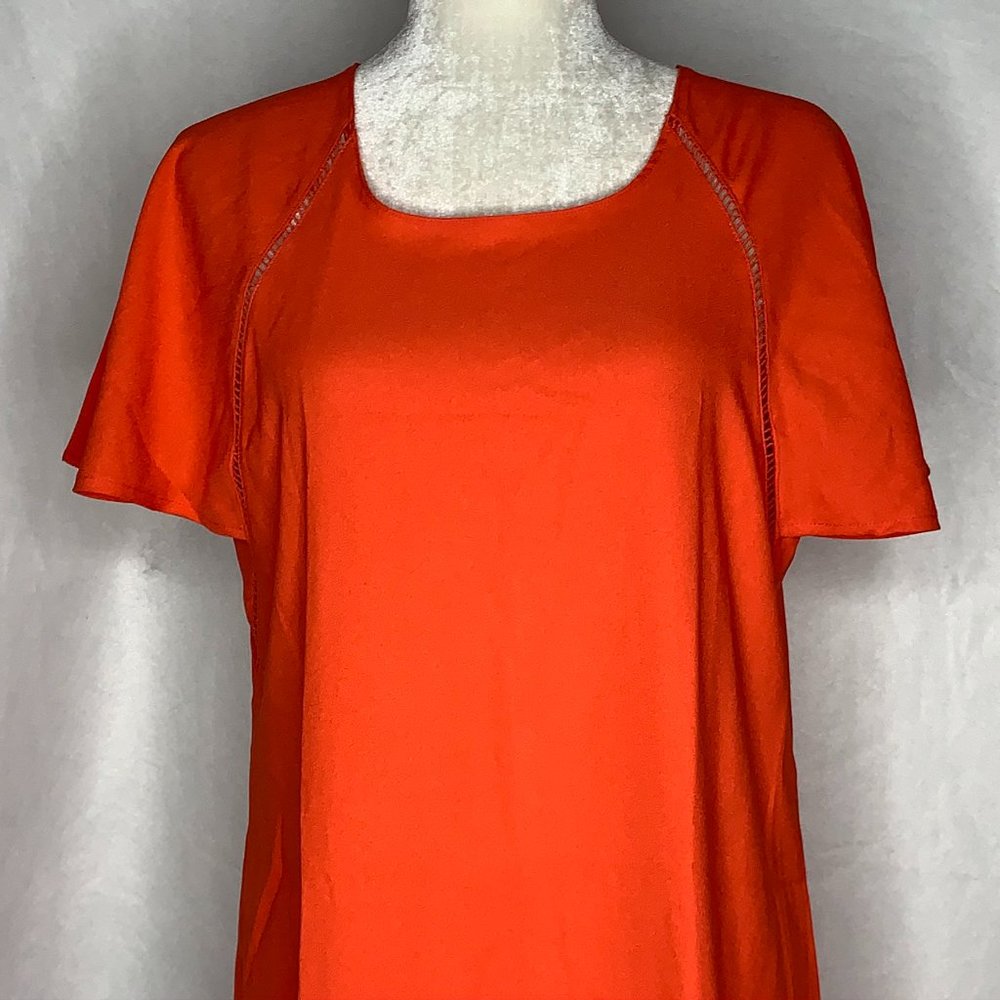 Limited Fiesta Orange Flare Sleeve Shift Dress 4PE